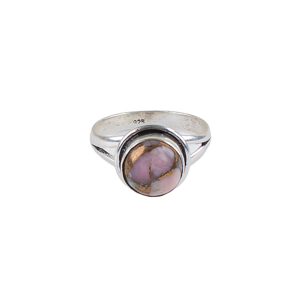 Natural Pink Opal Turquoise Gemstone Handmade 925 Sterling Silver Jewelry Ring RR-11-36