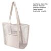 Mesh Beach Tote, Women Shoulder Bag, Sandproof Breathable Beach Bag with Zippered Pocket, Summer Travel Tote Bag for Holiday Daily Use