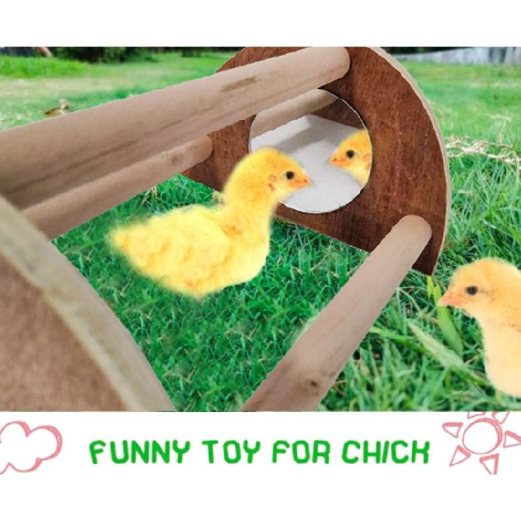 Chick Perch for Chicks Wood Stand with Mirror Roost Training Bar for Baby Chicks