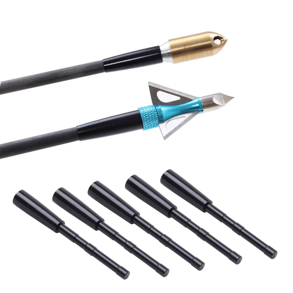 5 Pièces Axe de Flèche et Siège de Connexion de Pointe de Flèche Aluminium Insert de Flèche de Tir à l'Arc pour Axe de Flèche ID4.2mm Facile à Installer