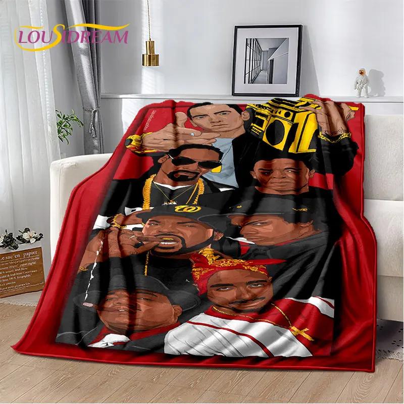 Hip Hop Art Rapper Legend Star Soft Plush Blanket,Flannel Blanket Throw Blanket for Living Room Bedroom Bed Sofa Picnic Cover 3D