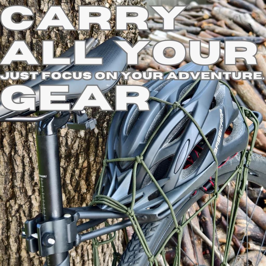 ONIPAX 15" x 15" High Elasticity Bungee Cargo Net with 6 Hooks for Bicycle