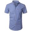Camicia abbottonata scozzese piccola da uomo Camicia estiva nuova manica corta slim fit Camicie eleganti da uomo a quadri casual Chemise Homme