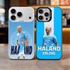 Fußball E-Erling H-Haaland Bunte Silberne Rückseite Handyhülle Für IPhone 17 16 15 14 13 12 11 Plus Pro Max Plus