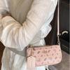 New original cartoon bear leather zipper convenient shoulder bag travel three-dimensional handbag