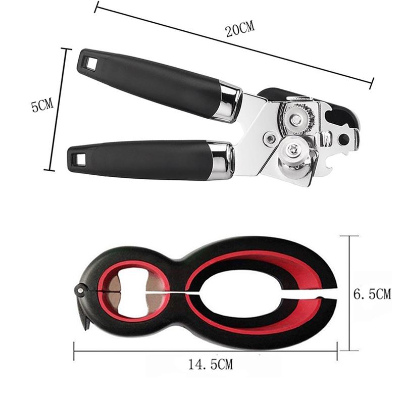 PC/Set Can Opener Twist Bottle Opener Stainless Steel Bottle Opener Cans Gadgets Multifunctional Kitchen Accessories