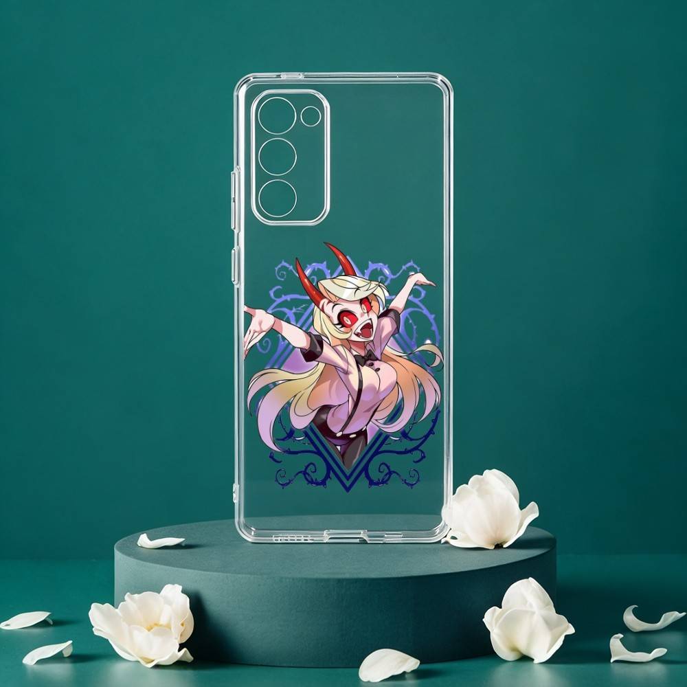 Charlie Morningstar H-Hazbin H-Hotel Phone Case For Samsung Galaxy S24 S25 S23 S22 S21 Plus S24 S25 Transparent Cover Case Samsung S22plus5G