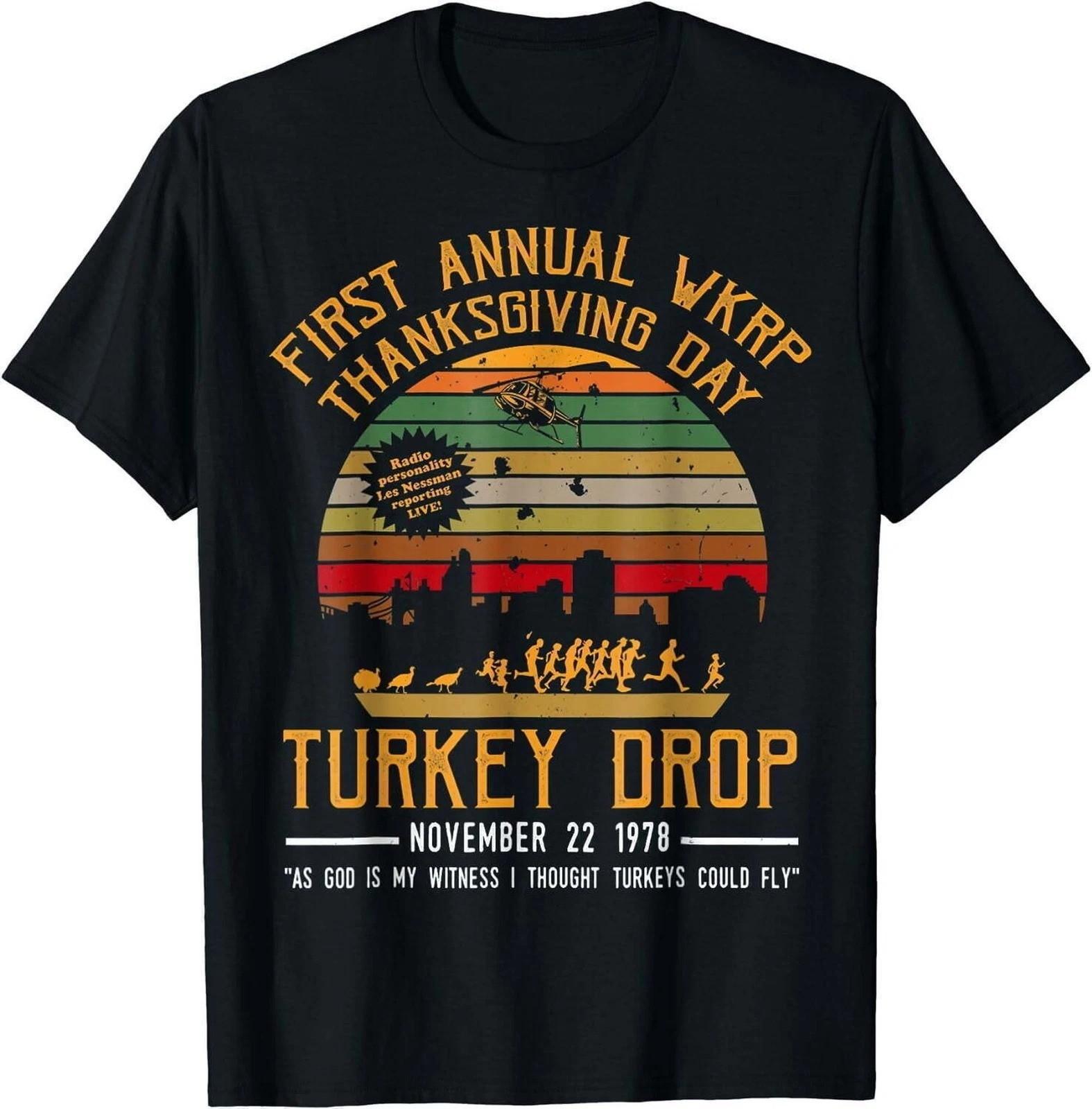 First Annual Thanksgiving Day Turkey Drop 22nd November 1978 T-Shirt S-5XL Q1412 XXL