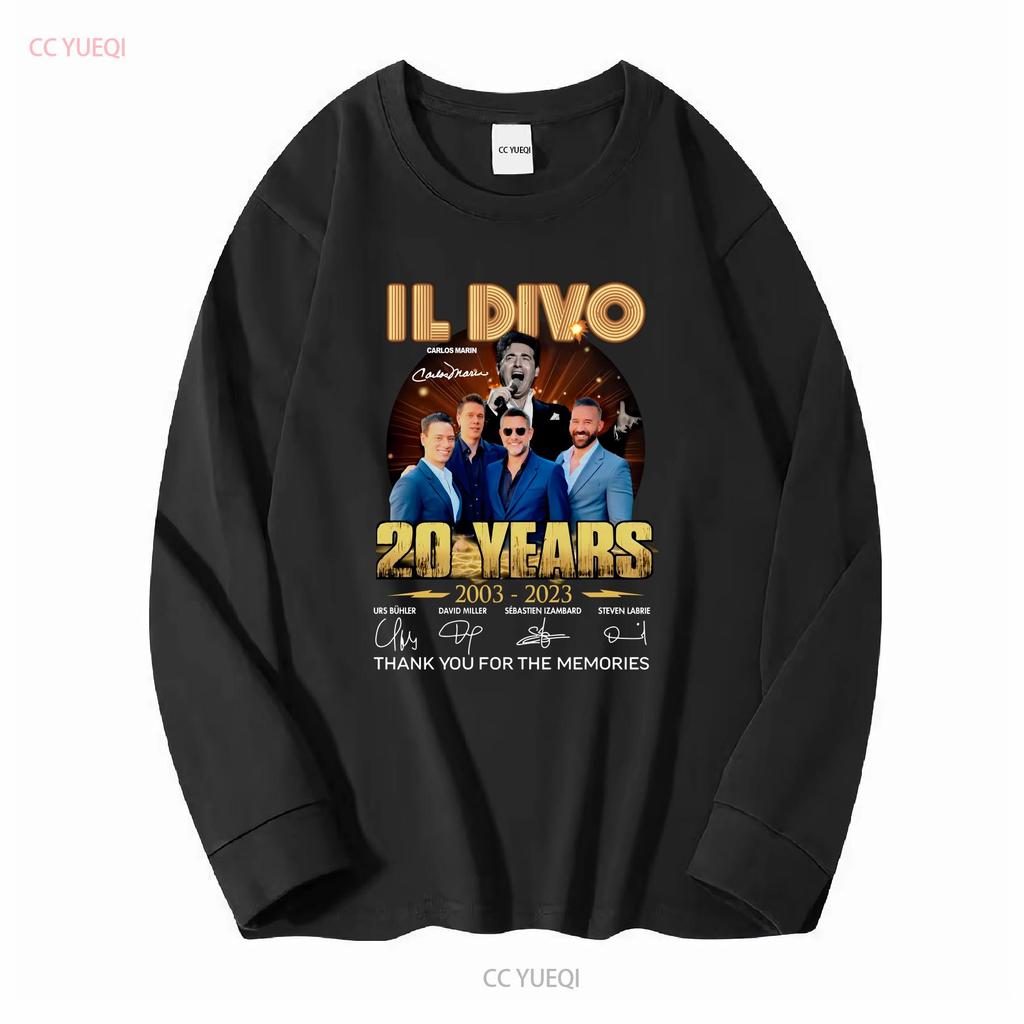 Il Divo 20 Years Thank You For The Memories T Shirt Full Size S 5XL vintage Washed Comfortable Stretched streetwear Versatile