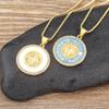 Nidin New Arrival Classic Religious Virgin Mary Shell Pendant Amulet Necklace Gold Plated Christian Jewelry Prayer Choker Gifts