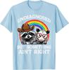 Undiagnostiziert, aber irgendetwas stimmt nicht Waschbär Opossum Grafik T-Shirt Lässiges Baumwoll-T-Shirt für Männer Frauen