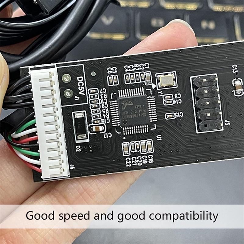 Motherboard Usb 9Pin Connector Usb2.0 Hub Splitter 1To 4 Extension Cable Adapter