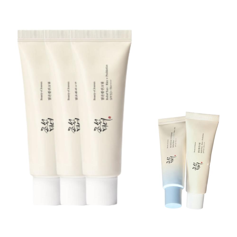 Beauty of Joseon Clear Rice Sun Cream Set (50 Ml × 3 + Mini 10 Ml × 2)