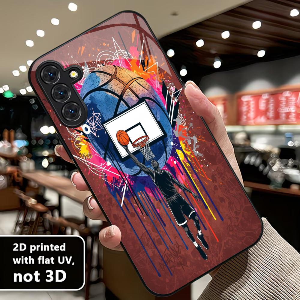 Basketball Exquisite Atmosphere High-end PhoneCase Glass TPU PhoneCase for Samsung Galaxy S26 S25 S24 S23 S22 S21 FE Ultra Plus