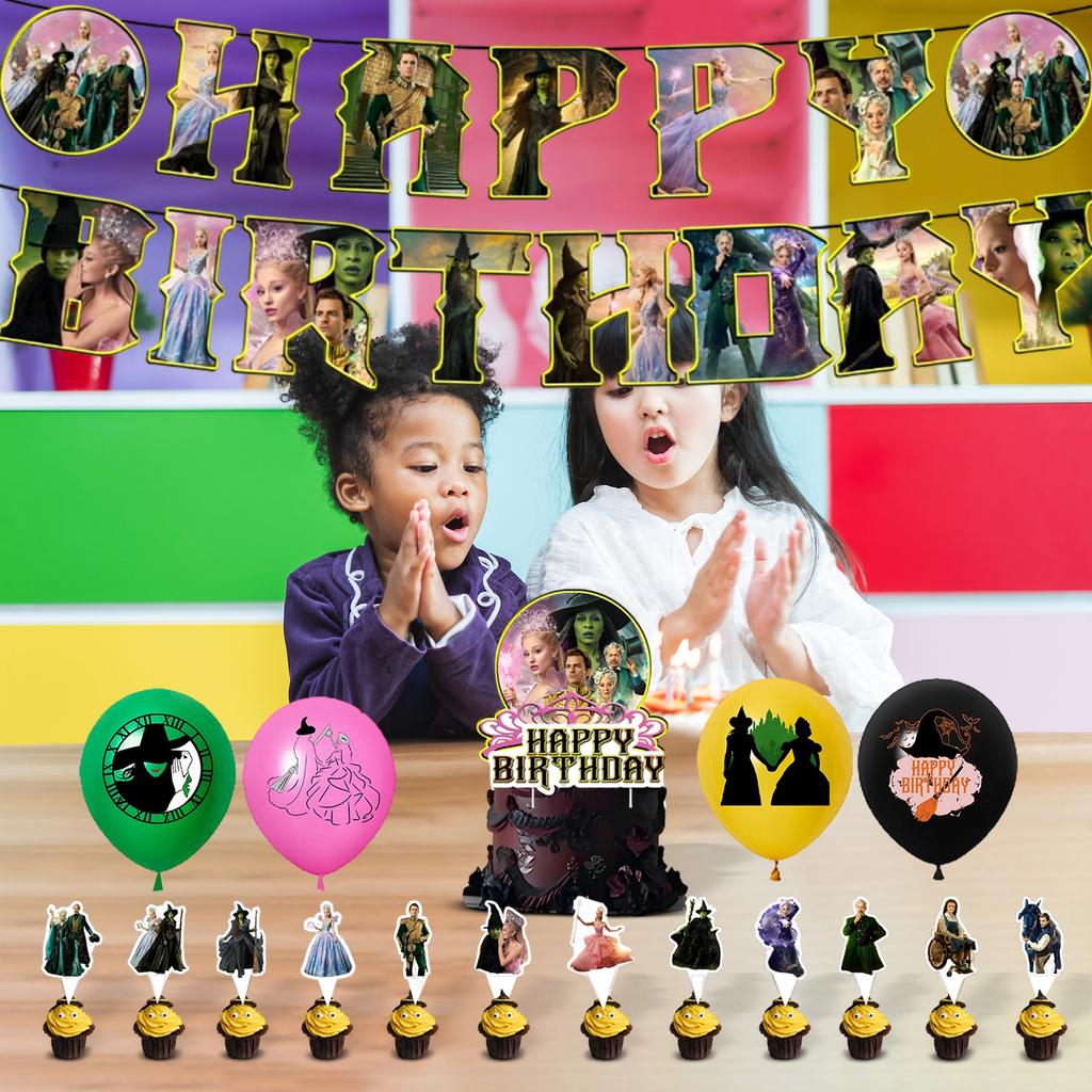 Temat Urodziny Dekoracja Urodzinowa Flaga Balony Tort