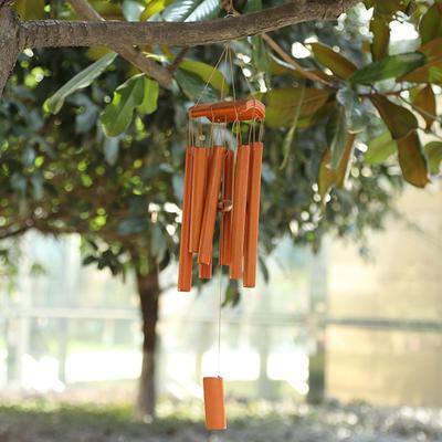 Bambu Çan Ahşap Rüzgar Çanı Kolye Modern Hediye Bless Windchime Ev Dekor Yard