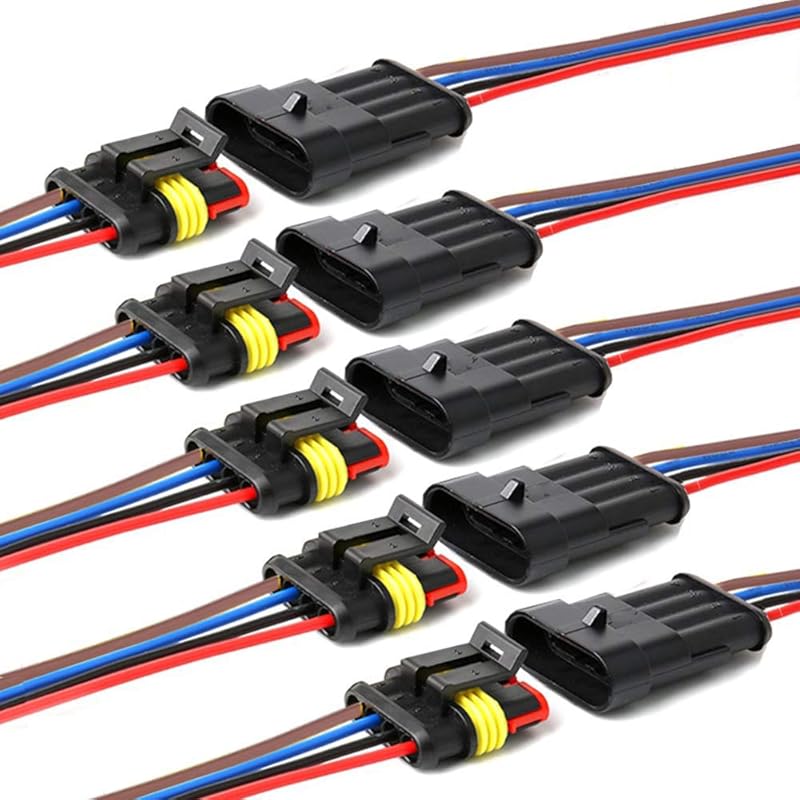 Way Car Waterproof Electrical Connector,16 AWG 2 Pin Plug Auto Electrical Wire Connectors For Car, Truck, Boat, And Other Wire Connections.(5