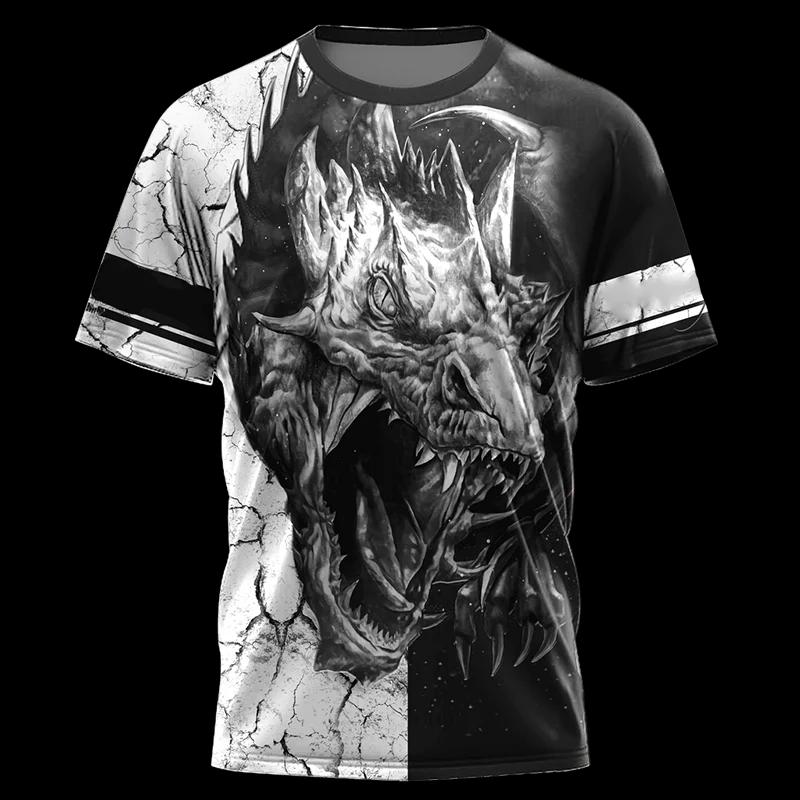 2026 T Shirts For Men New Fashion Oversized Tops Unisex Dragon Graphic 3D Print