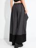 2025 Women's High-Waist Elastic Spliced Skirt Pants - Slimming Niche Design, Mid-Length, Nine-Point for Autumn/Winter Collection