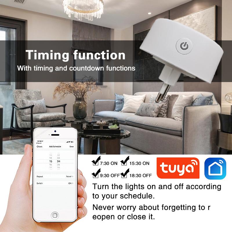 Brazilia Tuya Wifi Smart Socket App Control vocal Suport Google Home Alexa Plug Timing Power Monitor Prise Aparat electrocasnic
