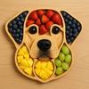 Dog Themed Charcuterie Platter Dog Shape Rustic Cheese Board Wooden Serving Tray for Party Treats Fruits Meats Snacks Housewarming Gift