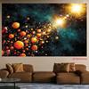 2D Plane, 1 Piece - "Cosmic Dance": A Magical Journey Through Starry Vortex, Party Props Background Fabric