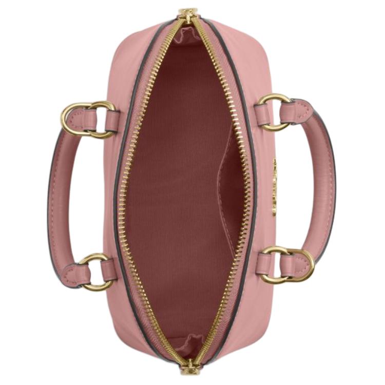 Coach Satchel Lara 22 Surround Zipper Closure Leather Shoulder Handbag Small Women Handbags Pink CEA01-IMP02