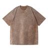 Heavy gram washed old pure cotton short sleeves American retro style men and women with the same summer trendy brand