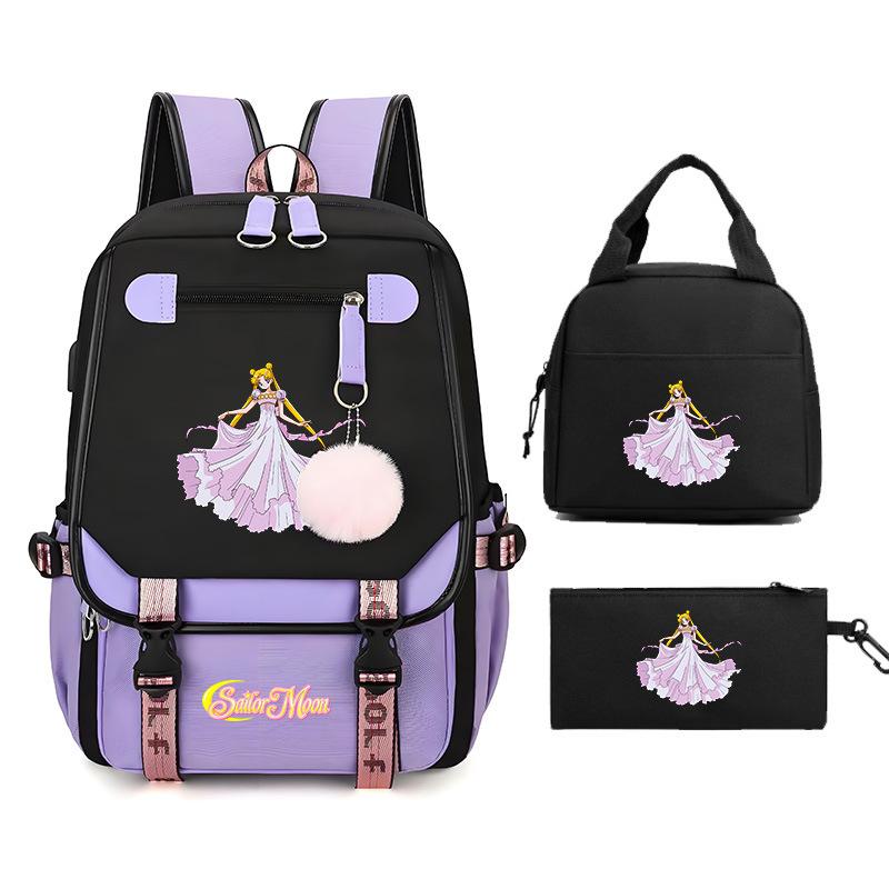 Sailor Moon Cartoon Elementary School Bag Lightweight Junior High School Backpack Women's Large Capacity Travel Bag