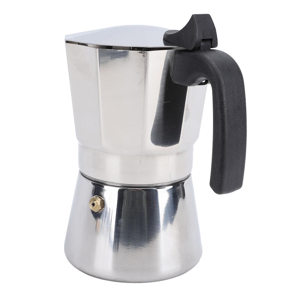 Stovetop Coffee Maker Stainless Steel Octagonal Even Heat Distribution Stovetop Coffee Maker Pot