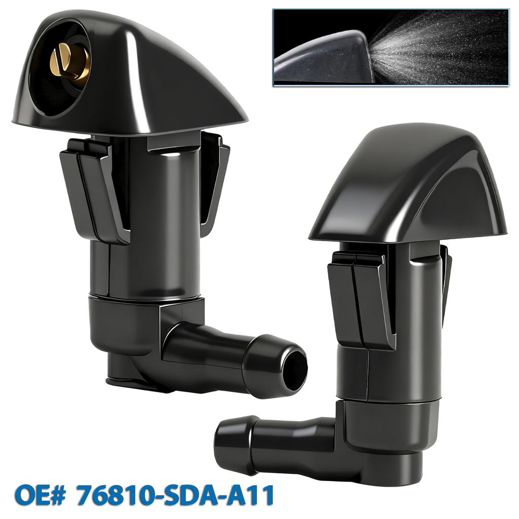2Pcs Wiper Front Windshield Wiper Washer Jet Nozzles For Honda Civic Accord MK7 FR-V Element Odyssey 2003-2006 OE# 76810-SDA-A11