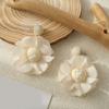 Boho Blume Hängeohrringe Damen Stoffblume Hängeohrringe Handgefertigt Leichte Florale Hängeohrringe für Urlaub Sommer Strand