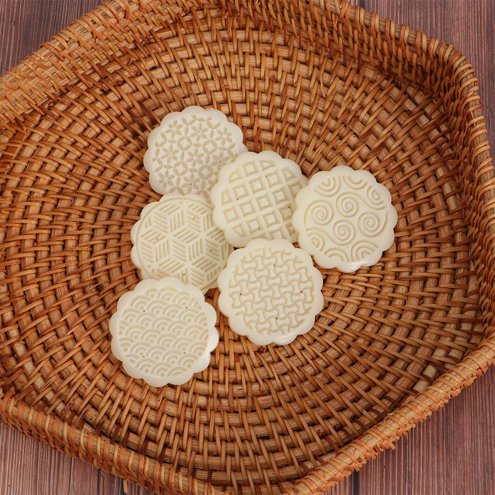 Geometric Pattern Kitchen Baking Ma'amoul Form Moon Cake Mould Mooncake Mold Cookie Stamp Cutter