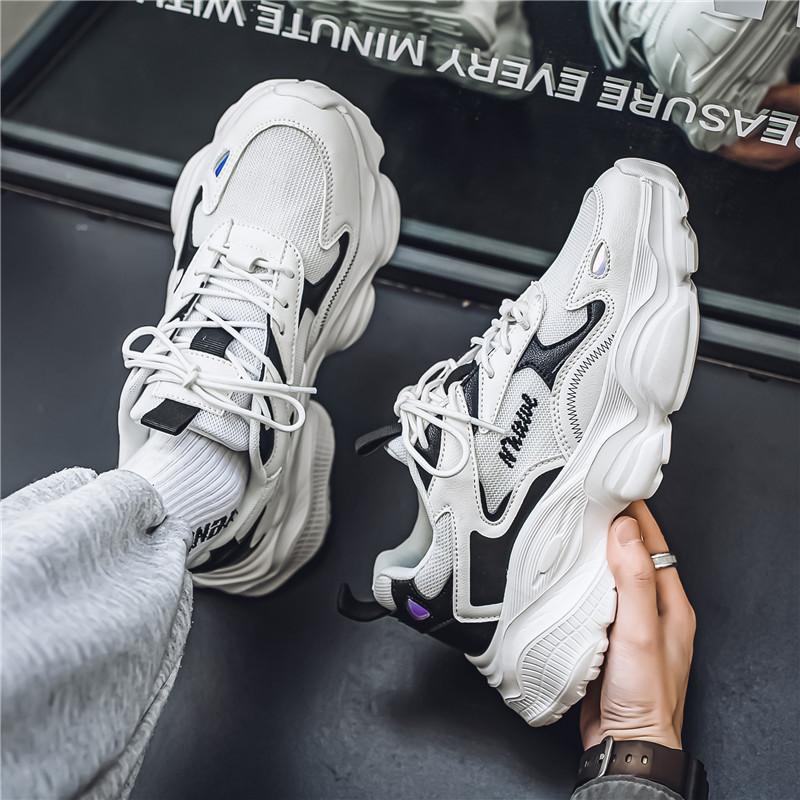 Hong Kong Style Sports Platform Comfortable Casual Shoes New Lightweight Mesh Sports Dad Shoes