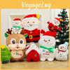 Christmas Plush Character Reindeer Snowman Santa With Pp Cotton Filling For Seasonal Home Decor And Gift