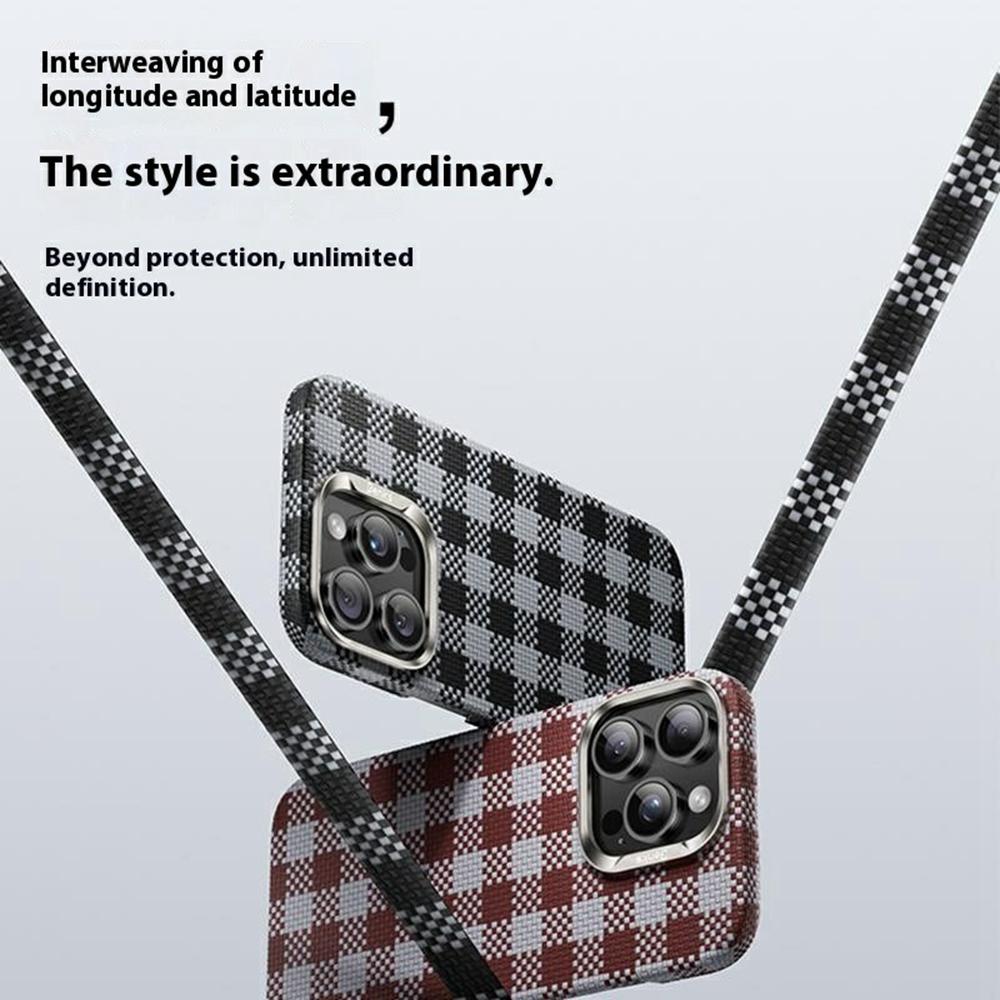 BENKS C1 For iPhone 16 Pro Case Aramid Fiber Grid Weave Phone Cover Compatible with MagSafe