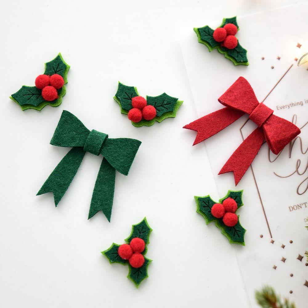 Small Christmas Decorations Mini Handmade DIY Bow Decoration Pendant Vintage Christmas Tree Decoration Christmas Season