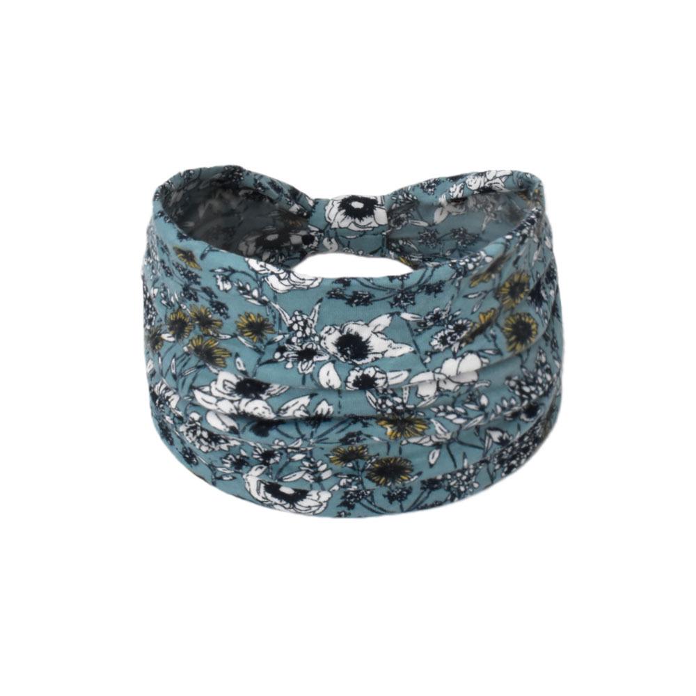 Women's Paisley Sport Yoga Headband - Sweat-Absorbing, Elastic Cotton, Bohemian Style