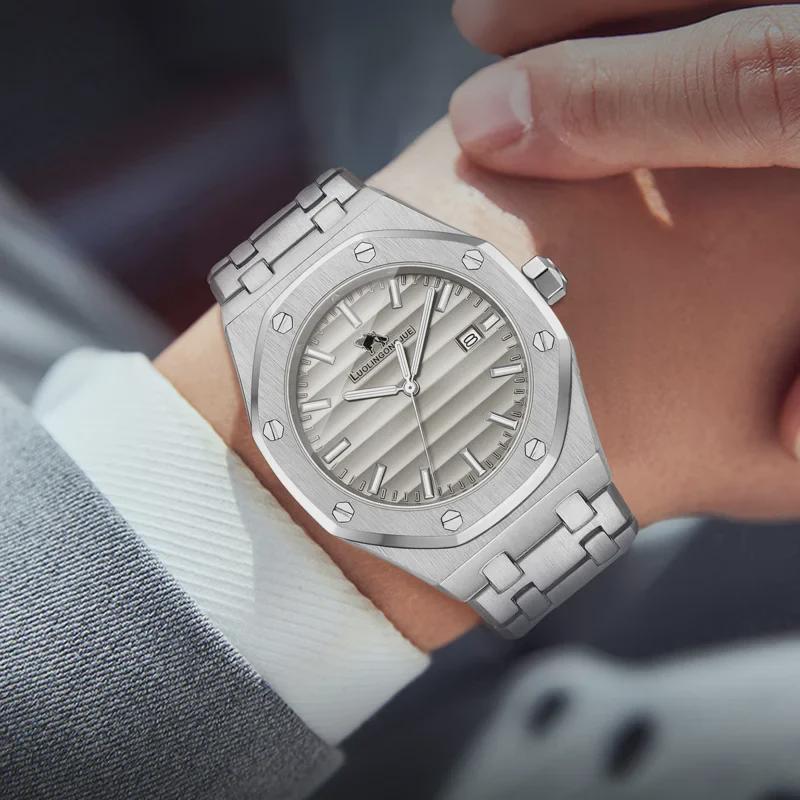 Ducele de Lorena 57475 Model Tub de Oțel Royal Oak Skeleton Ceas Mecanic pentru Bărbați