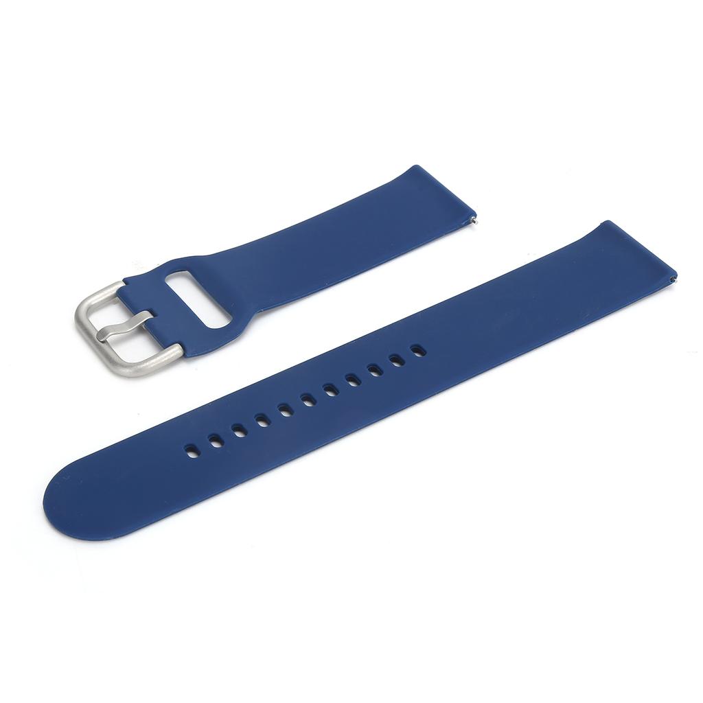 Watch Bands Silver Buckle Silicone Strap Soft Wristband Replacement for Samsung Huawei Amazfit Xiaomi Color Watch Gamin