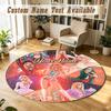Round Rug Custom NameTaylor Swift Pattern Non Slip Carpet Home Floor Decor