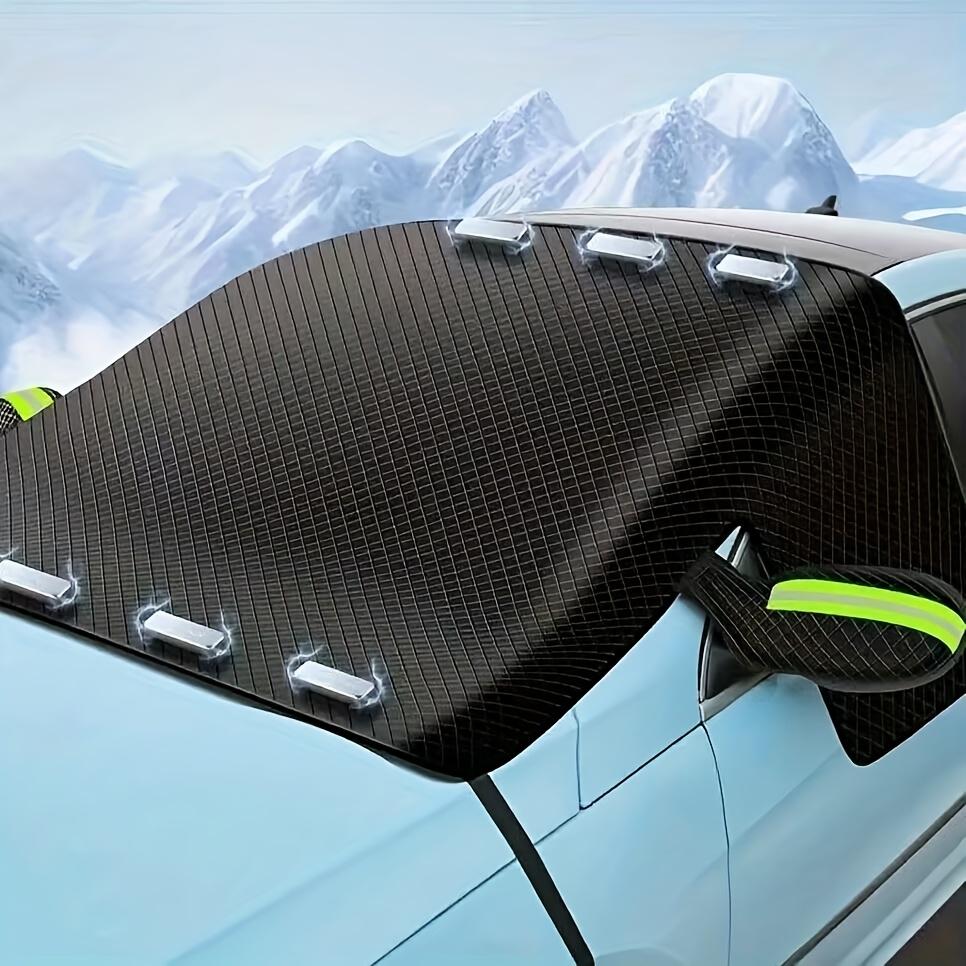Durable Oxford Fabric Windshield Cover with UV Protection & Snow Shield, Easy Install & Durable for Winter Driving, Snowy Road Safety, Flexible Design