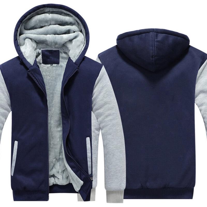 Men's Jacket Thicken Jackets Hooded Coat Winter Long Sleeve Casual Streetwear Men's Hoodies