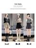 Women's High-Waist A-Line Black Wool Shorts - Autumn/Winter Loose Wide-Leg Booty Shorts, Thin Apricot