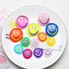 Ice Transparent Round Smiley Face DIY Accessories for Phone Cases, Hairpins & Magnets