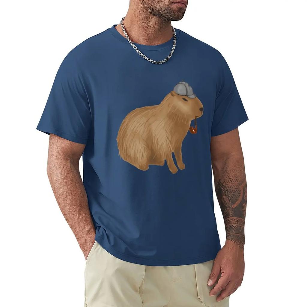 Capybara Baseballkappe Sherlock Capybara Klassische Trucker-Mütze Sommermann Outdoor-Sport-Print Baseballkappen
