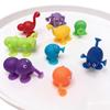 9PCS Animal Suction Cup Fidget Toys Silicone Sensory Play Airplane Car Window Travel Road Trip Party Favors Carnival Prizes