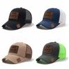 Casual Wear DADDY Trucker Hat Lether Patch Net Baseball Cap DAD Snapback Cap  Climbing Cycling