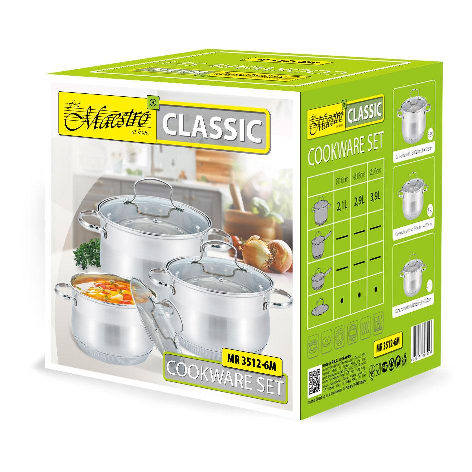 MR-3515-8 Cookware Set 8 Pieces (2.0l, 2.8l, 3.8l, 6.4l)