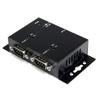 STARTECH Промышленный USB-адаптер-концентратор - 2 порта для настенного монтажа с зажимами для DIN-рейки - Последовательный адаптер - USB 2.0
